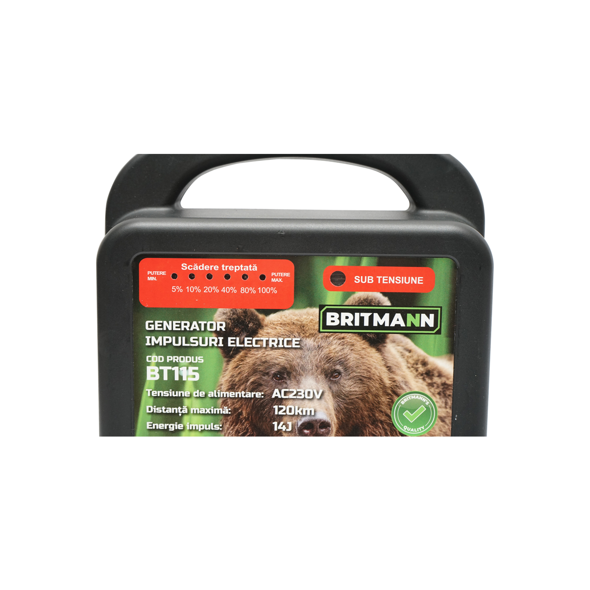 Aparat generator de impulsuri 14 Joule pentru gard electric 230V, 120Km Britmann - imagine 6