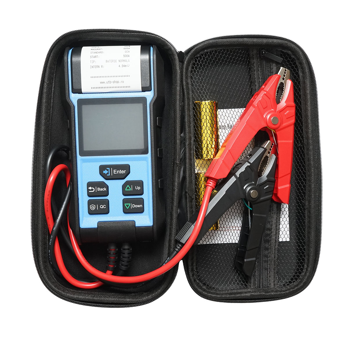 Tester baterie digital cu imprimanta 12-24V, testare 3-360 Ah, protectie polaritate inversa, afisaj LCD color - imagine 2