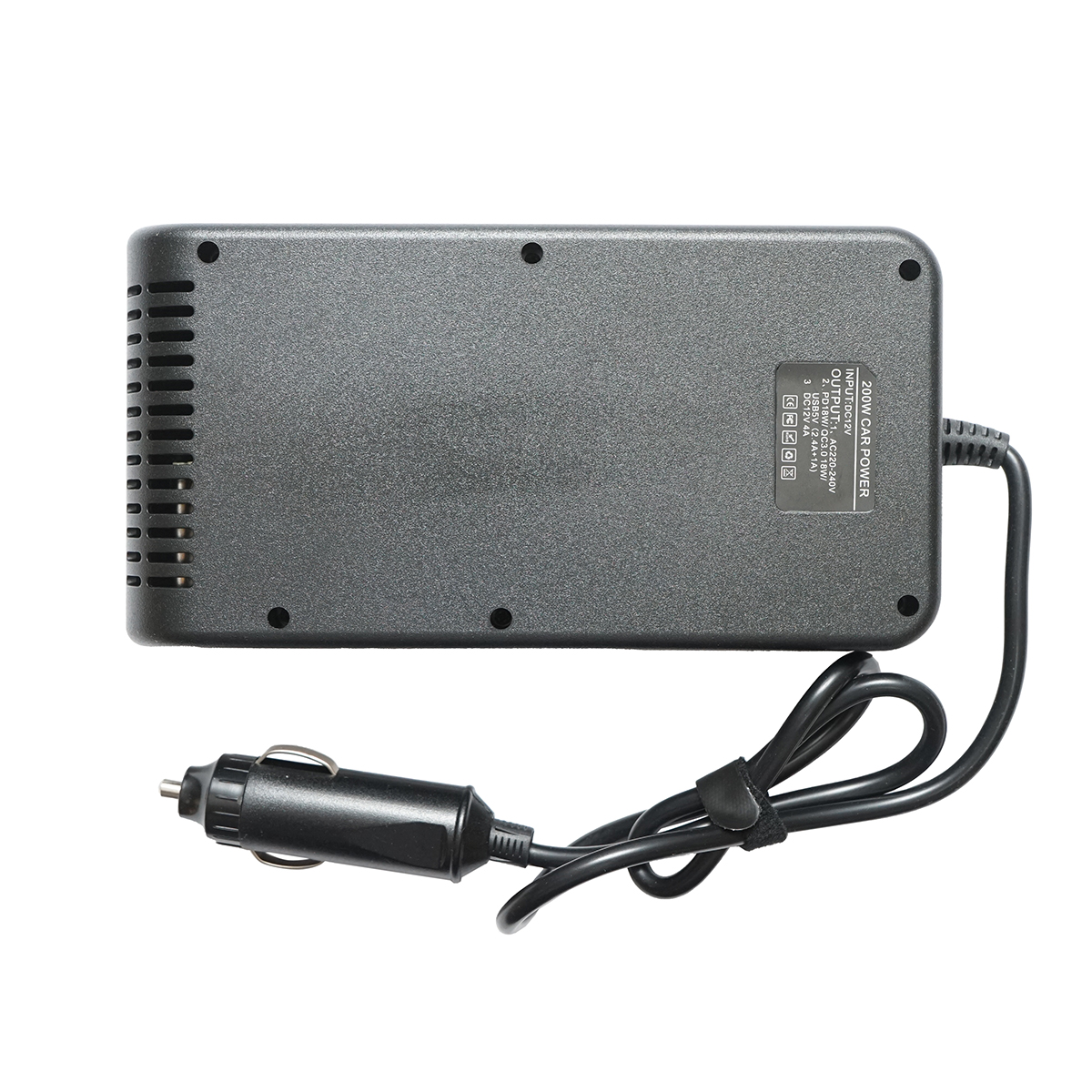 Invertor tensiune 12V-220V 200W, unda sinusoidala modificata, port USB, USB-C, iesire dubla AC - imagine 2