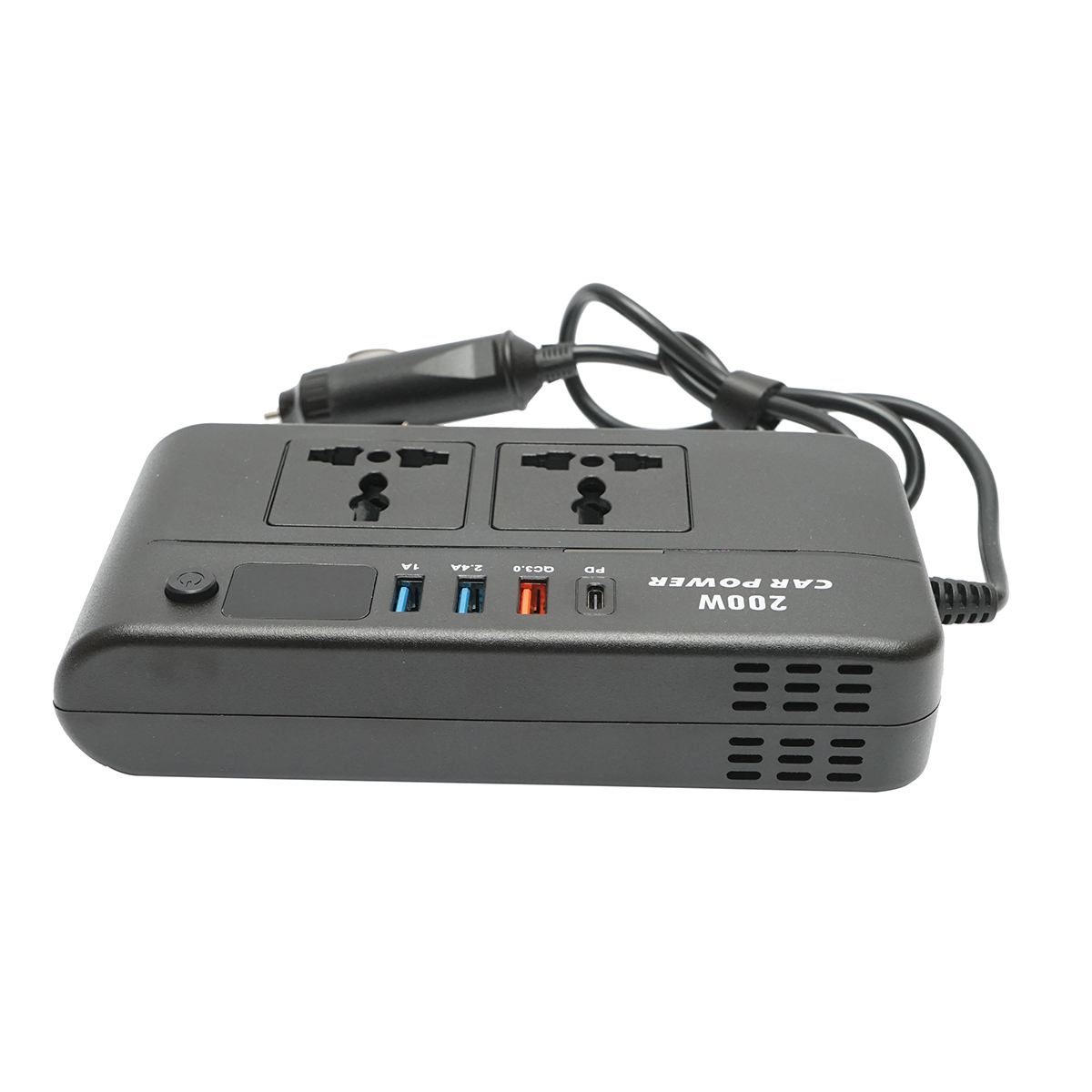 Invertor tensiune 12V-220V 200W, unda sinusoidala modificata, port USB, USB-C, iesire dubla AC - imagine 4