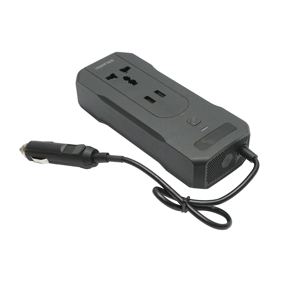 Invertor tensiune 12V-220V 200W, display digital LED, unda sinusoidala modificata, port USB, USB-C, iesire AC pentru laptop, telefon, frigider auto - imagine 5