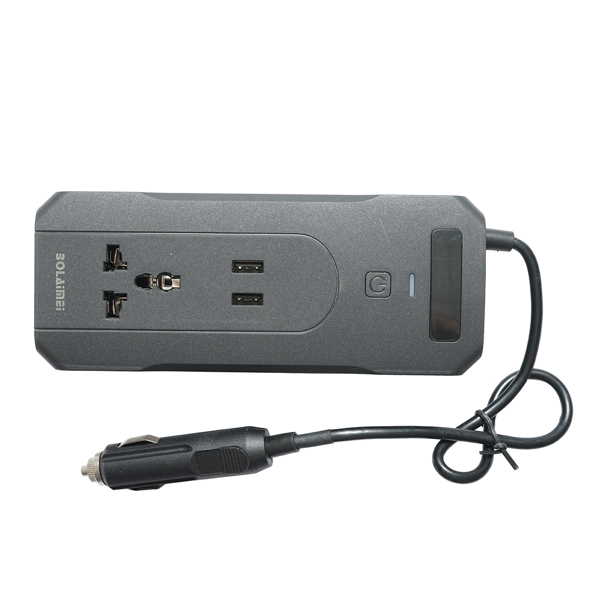 Invertor tensiune 12V-220V 200W, display digital LED, unda sinusoidala modificata, port USB, USB-C, iesire AC pentru laptop, telefon, frigider auto - imagine 3