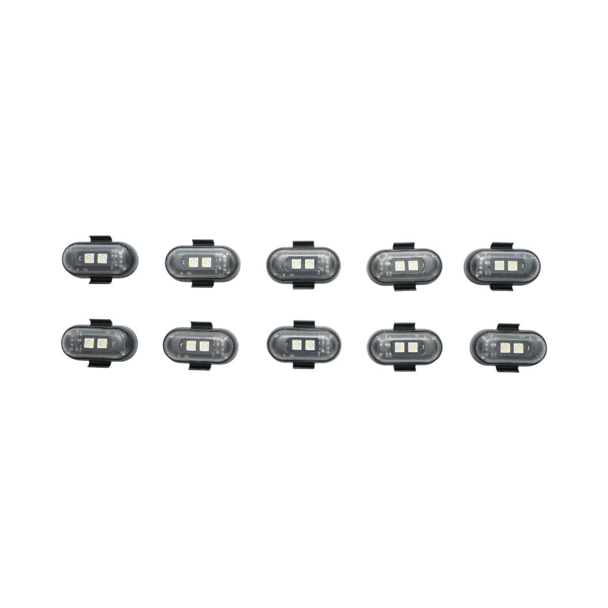 Set 10 lampi LED RGB stroboscopice cu telecomanda, 10 moduri, 8 culori, baterie litiu 110mAh reincarcabila USB-C IP65 - imagine 2