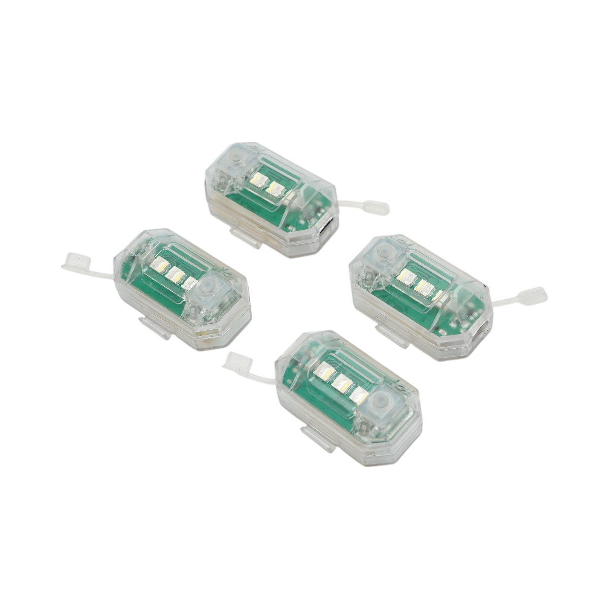 Set 4 lampi LED RGB stroboscopice cu telecomanda, 10 moduri, 8 culori, baterie litiu 150mAh reincarcabila USB-C IP65 - imagine 5