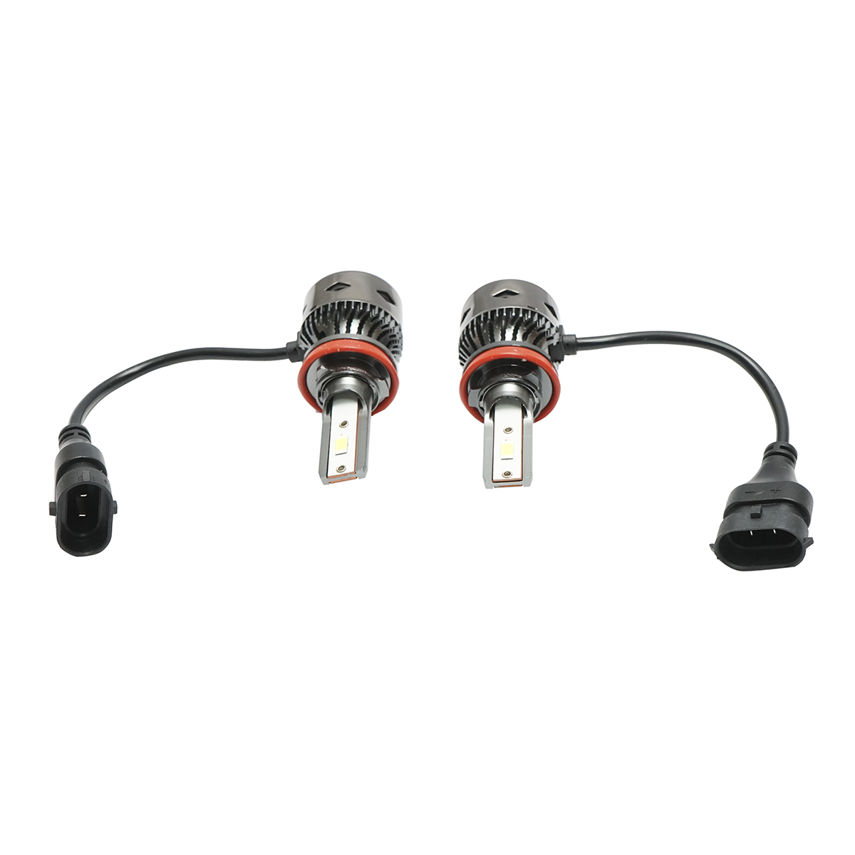 Set 2 becuri auto LED H11, 27W, 12V lumina alb rece - imagine 4