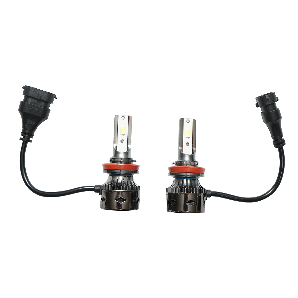 Set 2 becuri auto LED H11, 27W, 12V lumina alb rece