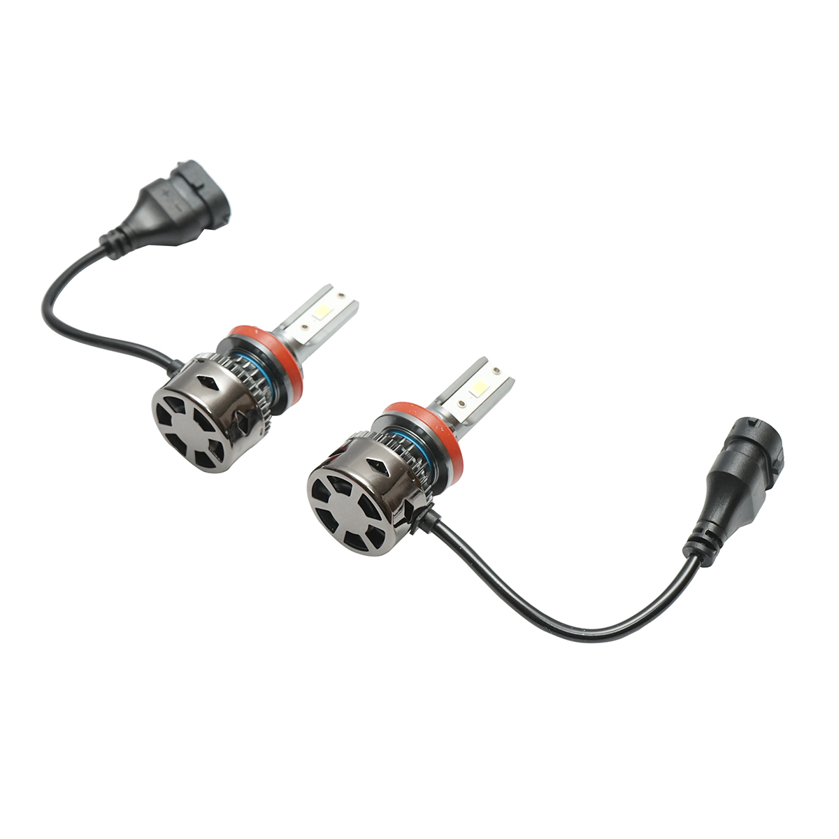 Set 2 becuri auto LED H11, 27W, 12V lumina alb rece - imagine 3