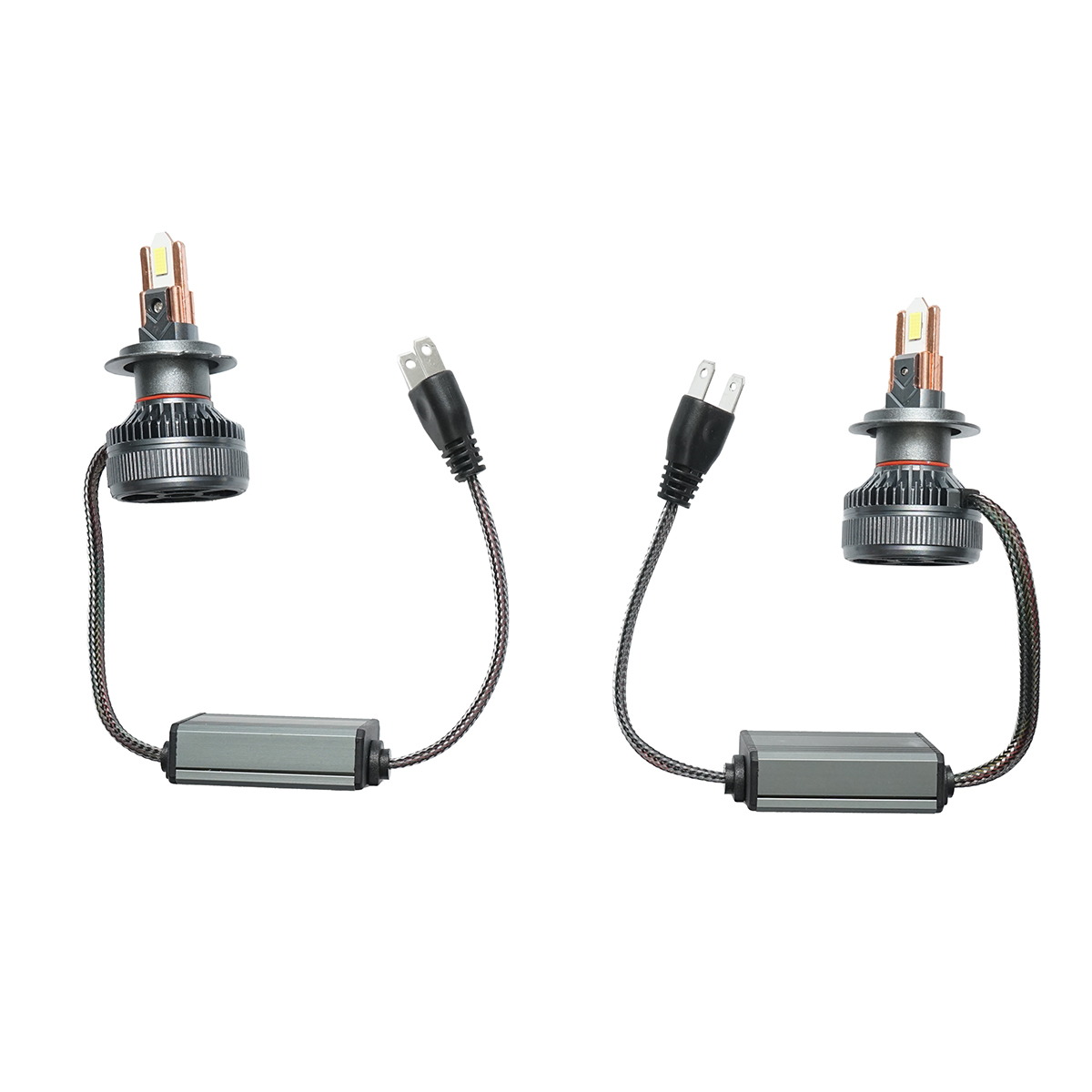 Set 2 becuri auto LED H7, 60W, 12-36V lumina alb rece - imagine 3