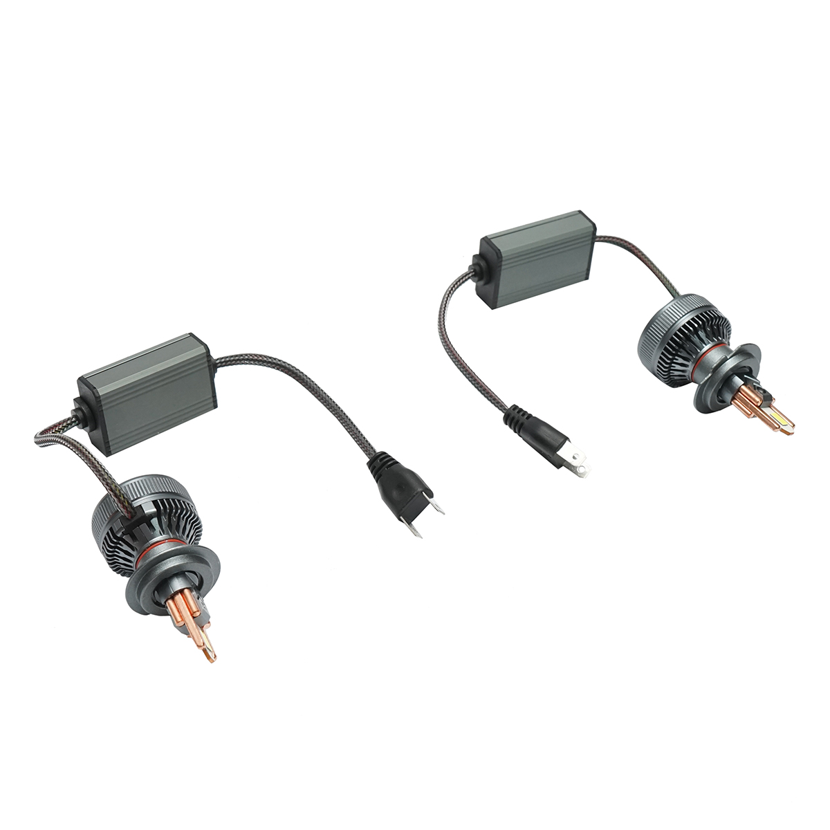 Set 2 becuri auto LED H7, 60W, 12-36V lumina alb rece - imagine 5