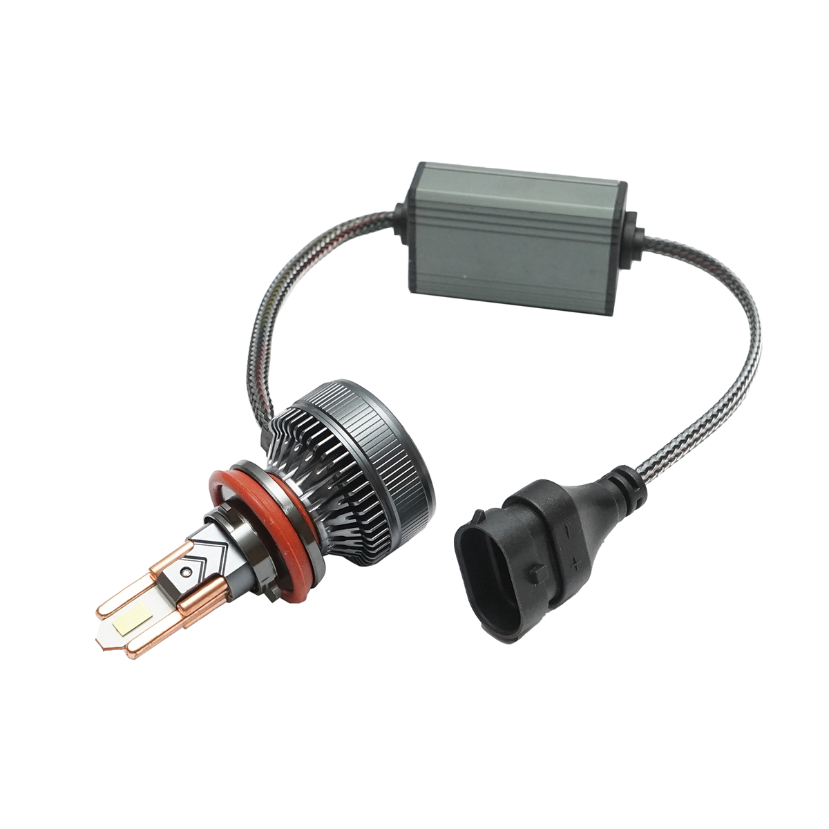 Set 2 becuri auto LED H11, 60W, 12-36V lumina alb rece - imagine 6