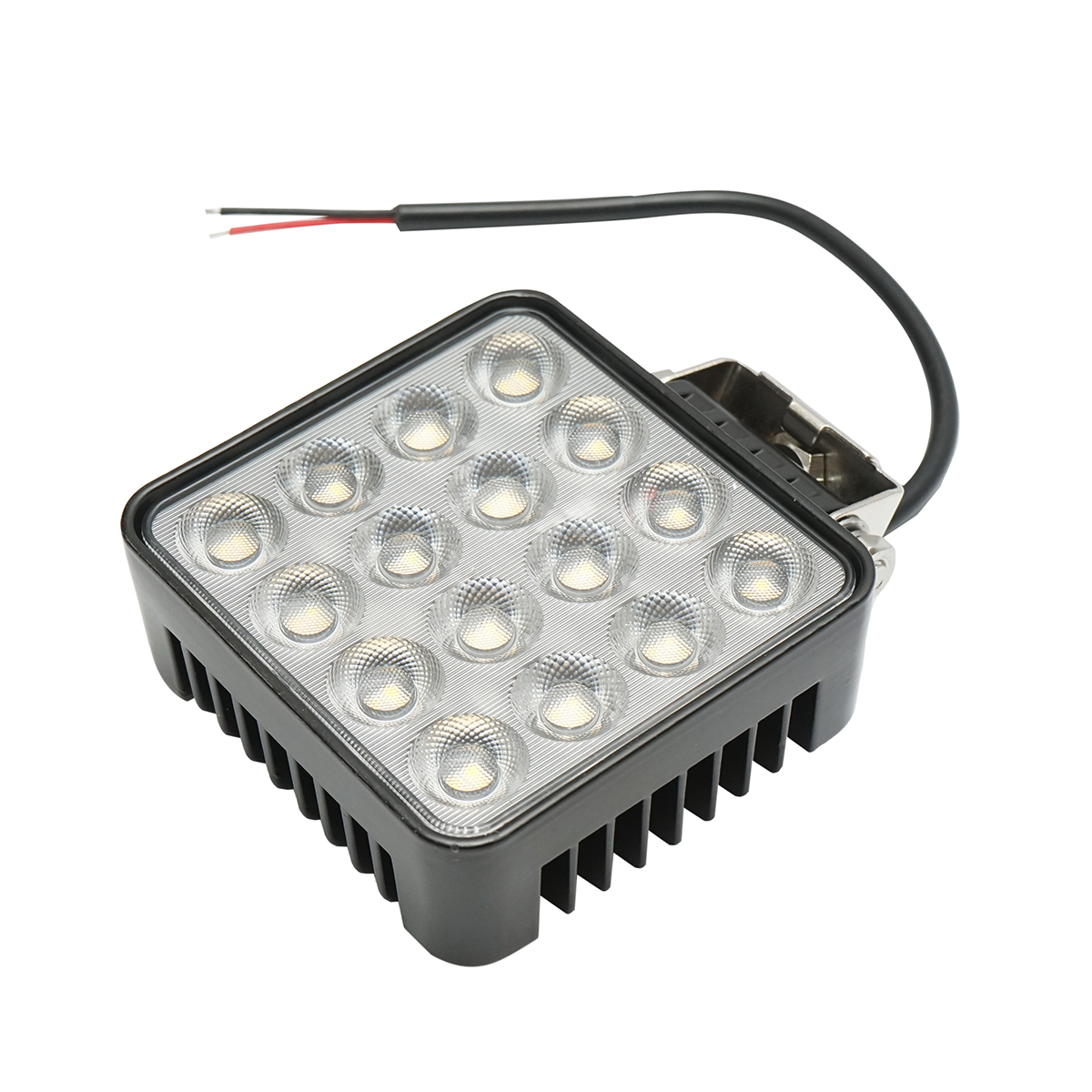 Proiector LED patrat tip flood 12-48V, 48W, 3000K carcasa aluminiu 110x110x45mm - imagine 4