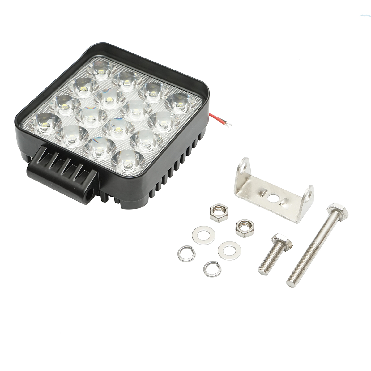 Proiector LED patrat combo 12-80V, 42W carcasa aluminiu 107x107x40mm - imagine 2