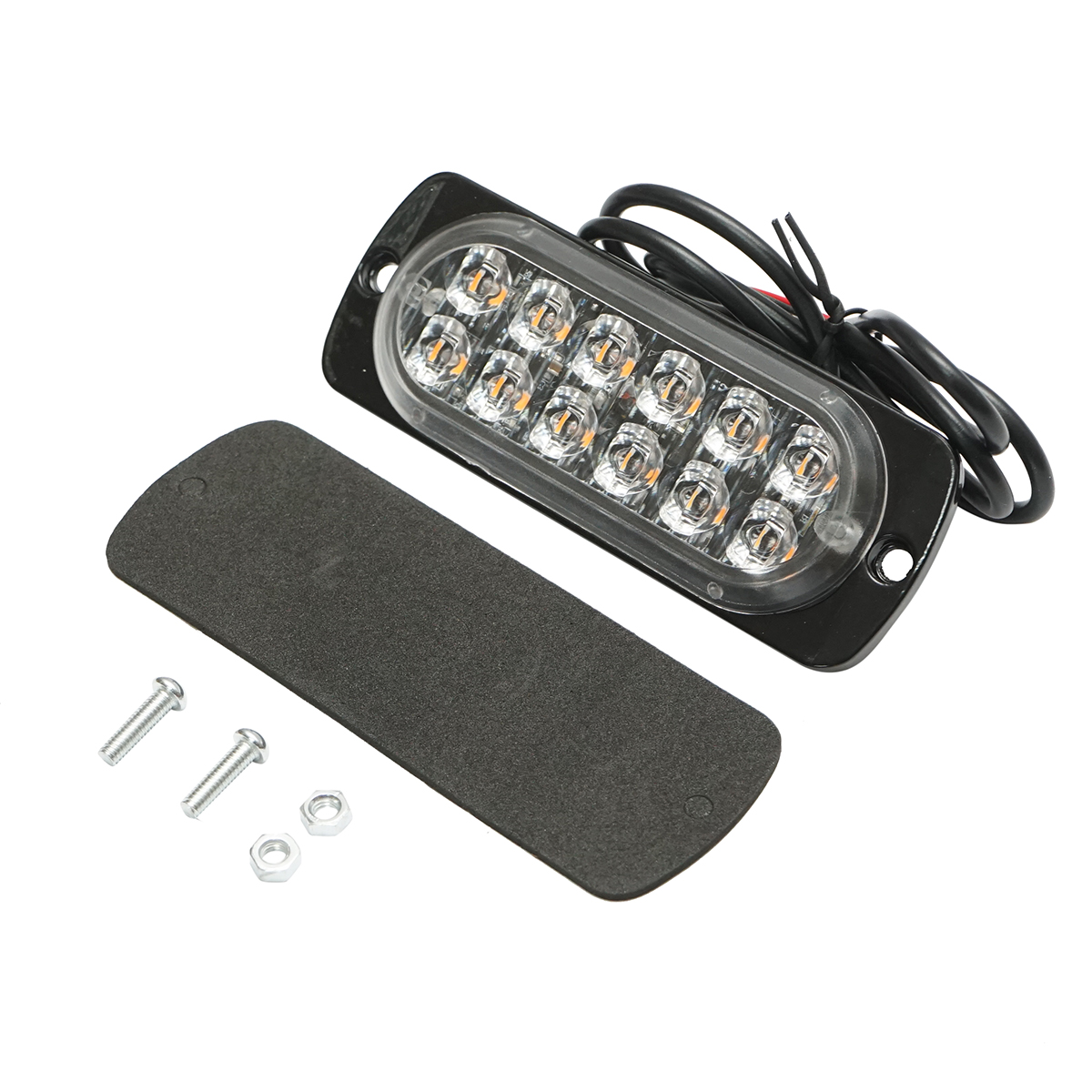 Lampa gabarit LED 12-24V, 12W, galben, 12 LED-uri 110x40x12mm - imagine 2