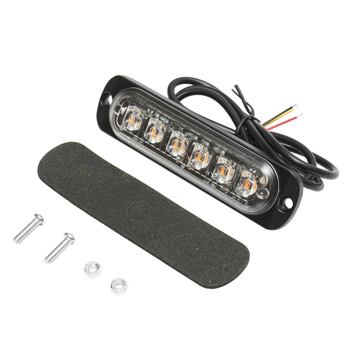 Lampa gabarit LED 12-24V, 6W, galben, 6 LED-uri 110x30x12mm - imagine 2