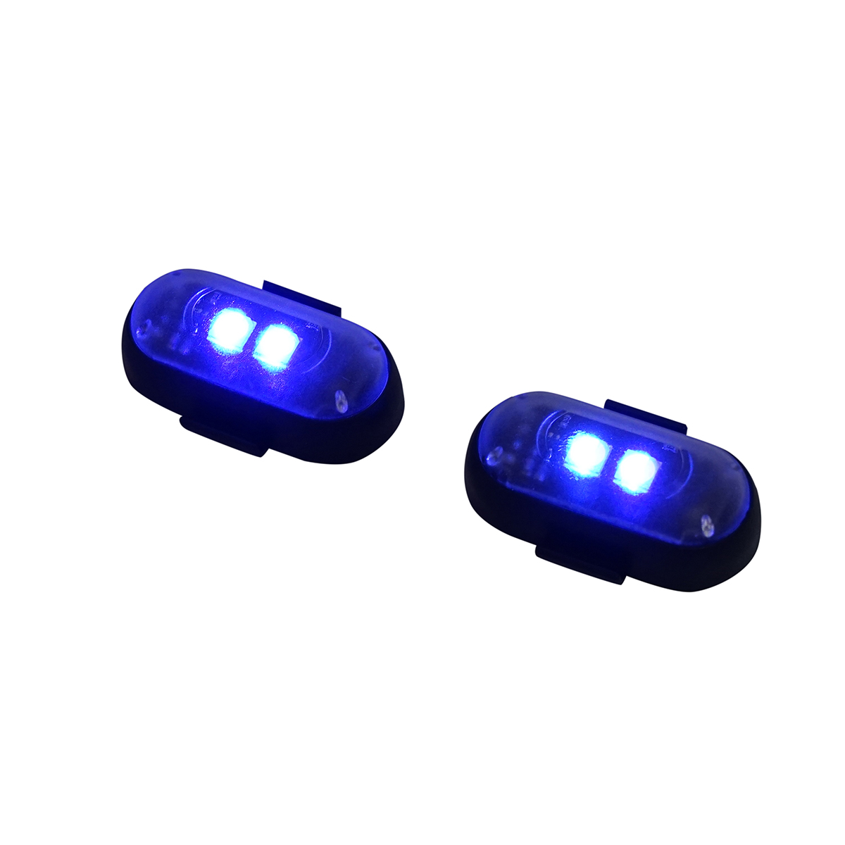 Set 2 lampi LED RGB stroboscopice cu telecomanda, 10 moduri, 8 culori, baterie litiu 110mAh reincarcabila USB-C IP65 - imagine 5