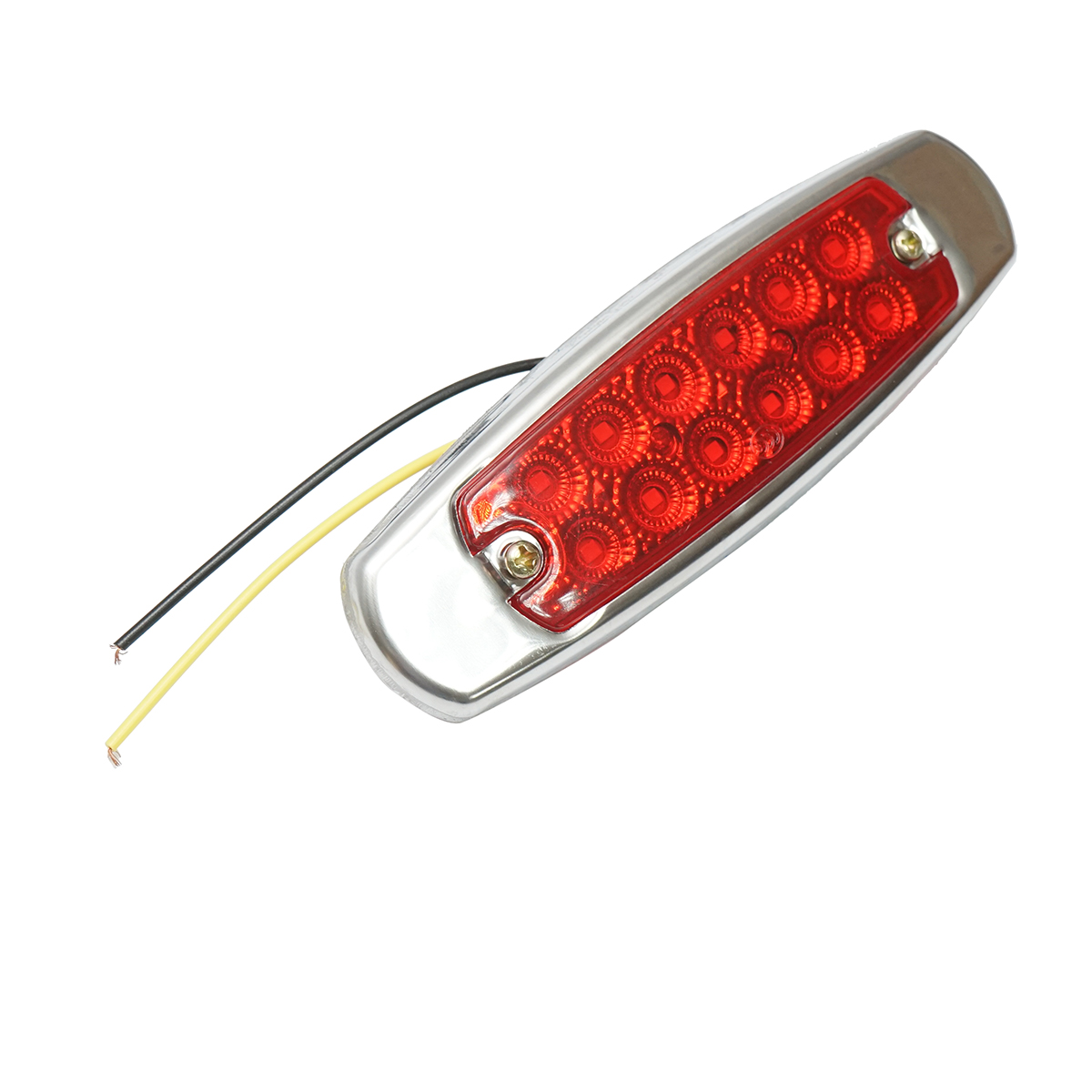 Lampa gabarit laterala LED 24V, rosie 12 LED-uri 155x46x13mm - imagine 2