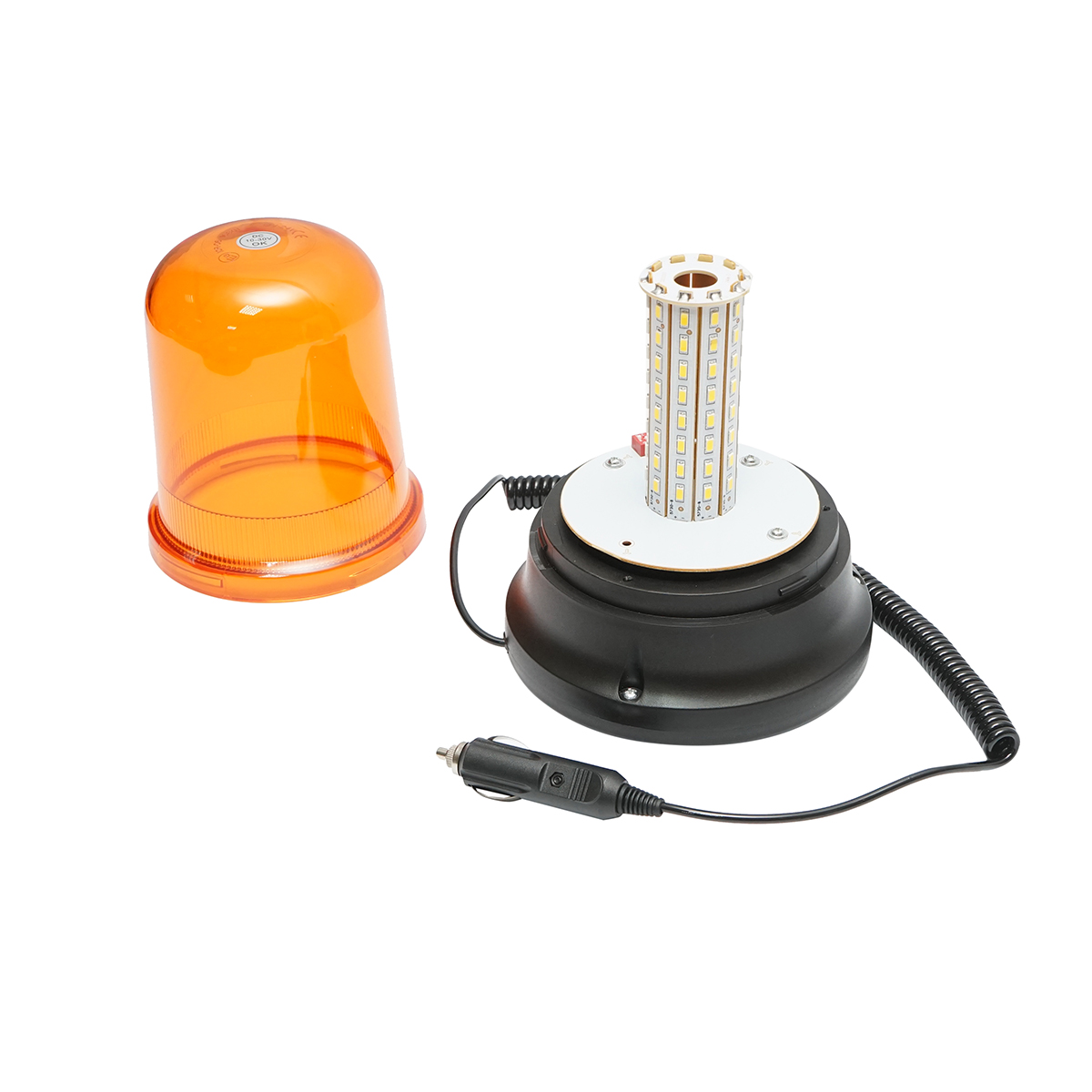 Girofar LED 12-24V cu 3 functii, talpa magnetica, alimentare priza bricheta IP65 - imagine 2