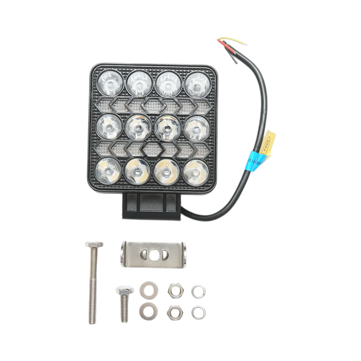 Proiector patrat LED cu DRL 9-80V, 36W alb-galben, carcasa aluminiu 103x103x38mm IP67 Breckner Germany - imagine 2
