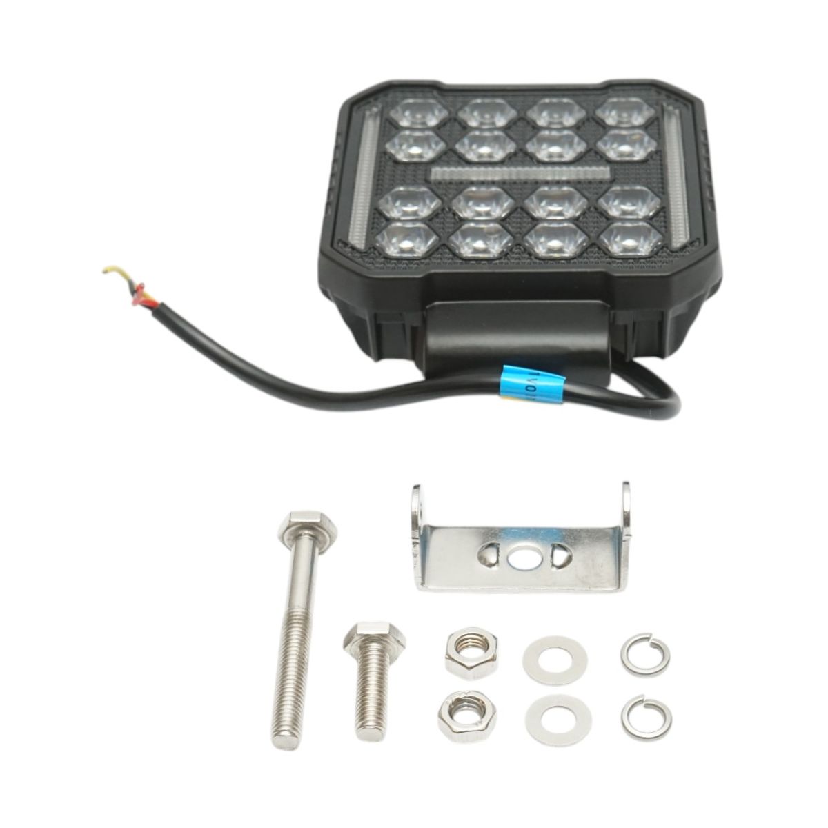 Proiector patrat LED cu DRL 9-80V, 48W alb-galben, carcasa aluminiu 103x103x33mm IP67 Breckner Germany - imagine 2
