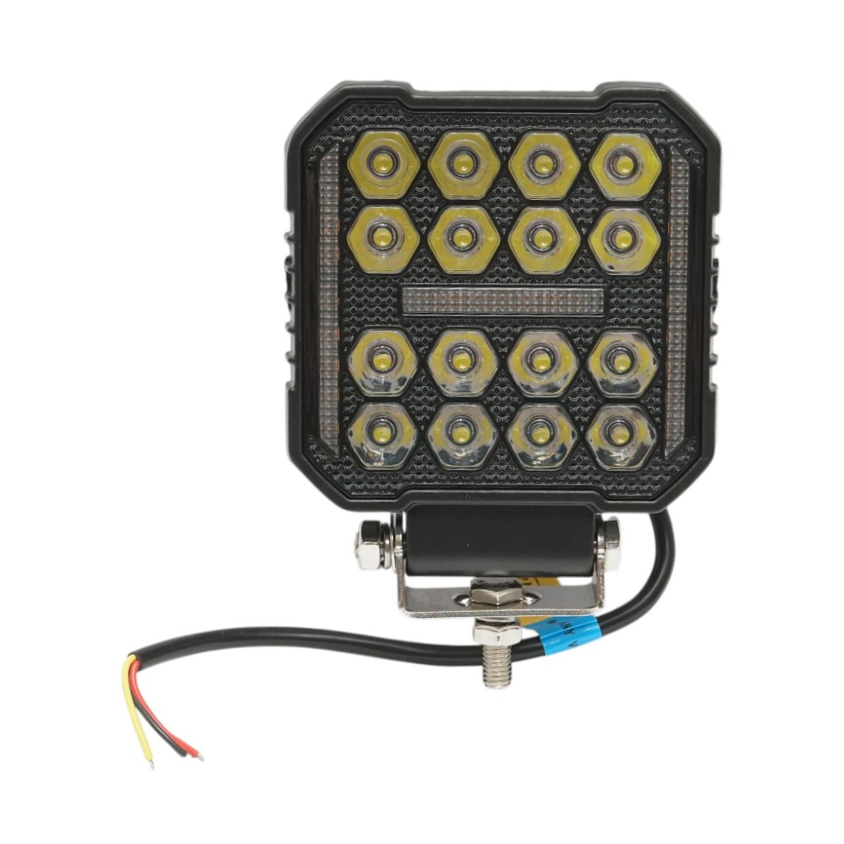Proiector patrat LED cu DRL 9-80V, 48W alb-galben, carcasa aluminiu 103x103x33mm IP67 Breckner Germany