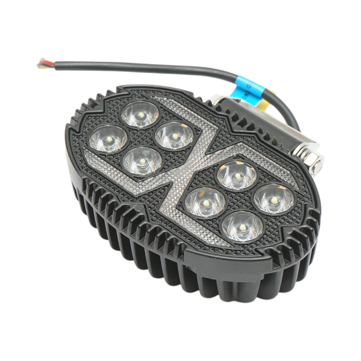 Proiector oval LED cu DRL 9-80V, 24W alb-galben, carcasa aluminiu 140x90x45mm IP67 Breckner Germany - imagine 4