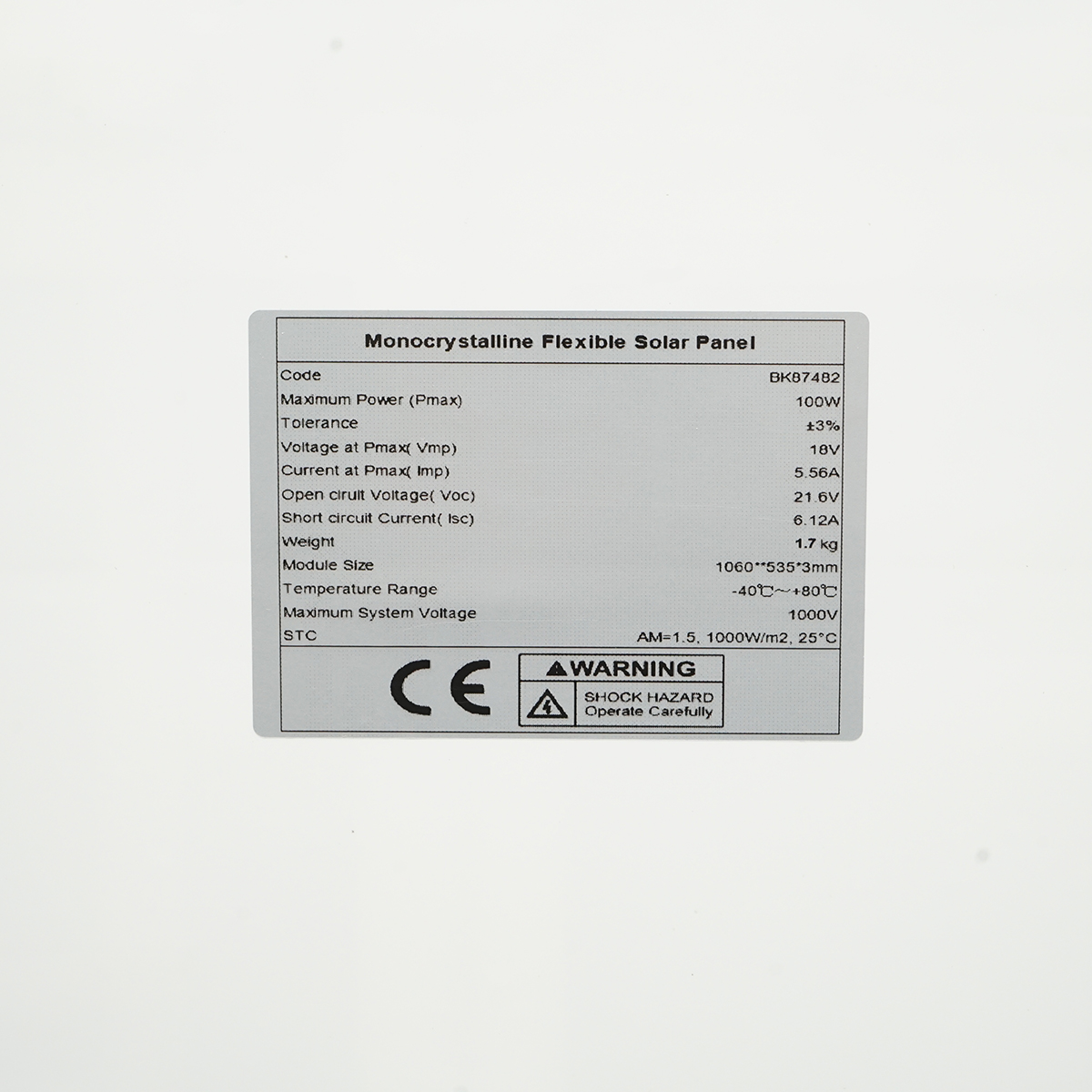 Panou solar 100W flexibil monocristalin portabil 1060x535x3mm - imagine 4