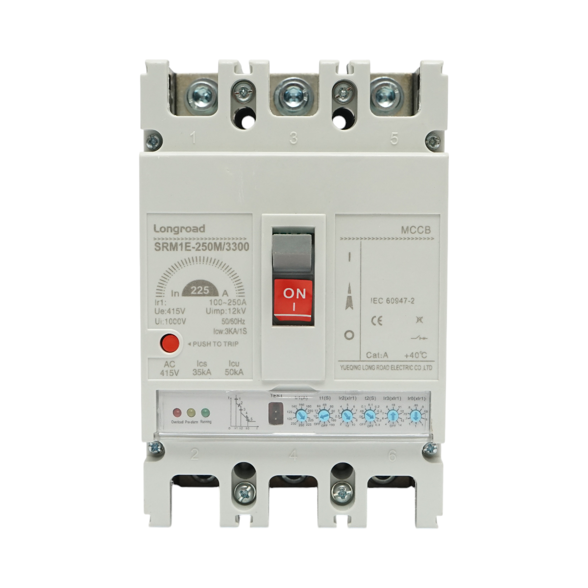 Intrerupator automat de putere MCCB 3P 415V AC, 100-250A, SRM1E-250M/3300 Longroad