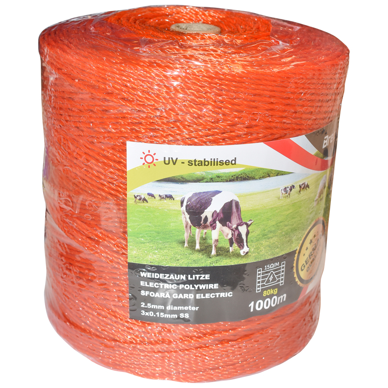 Kit complet gard electric 12V, 14 Joule lungime fir 1000m cu panou solar 20W si 100 izolatori Breckner Germany - imagine 2