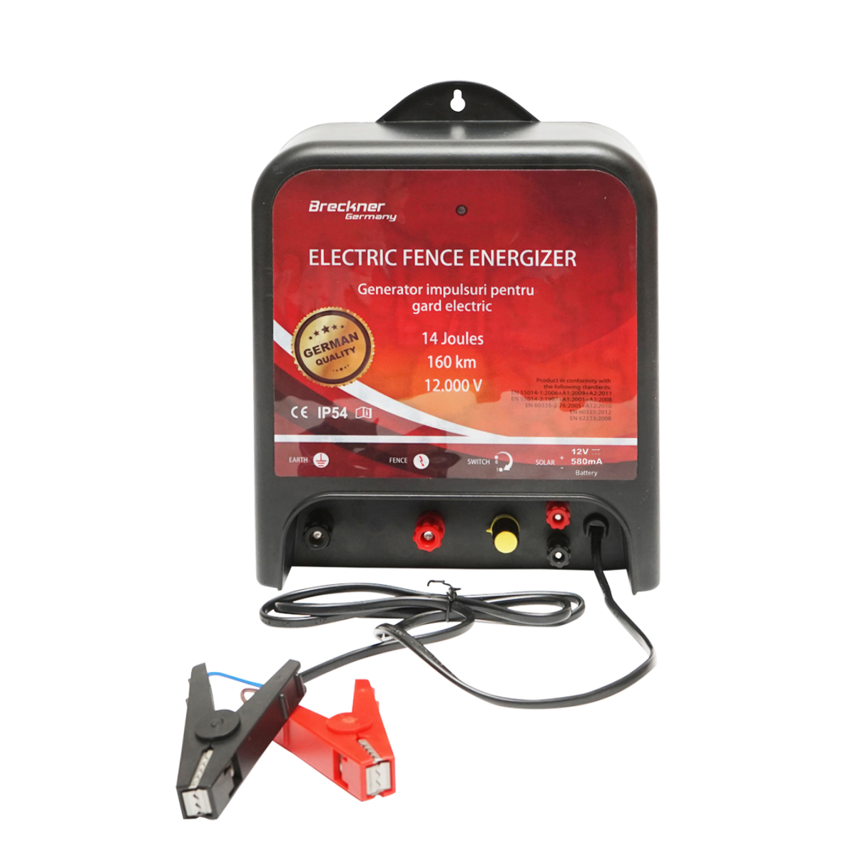 Kit complet gard electric 12V, 14 Joule sarma 1000m cu panou solar 20W si 100 izolatori Breckner Germany - imagine 6