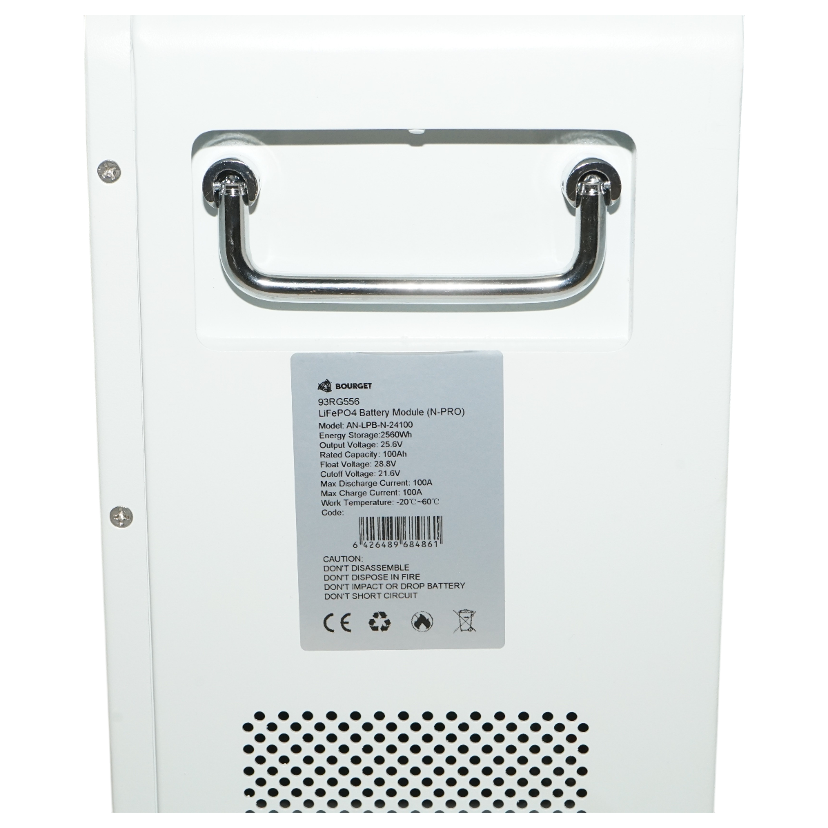 Baterie Li-ion 2.56kW LiFePO4 25.6V, 100Ah cu BMS, deep cycle, display LCD 410x370x160mm IP54 Bourget - imagine 8