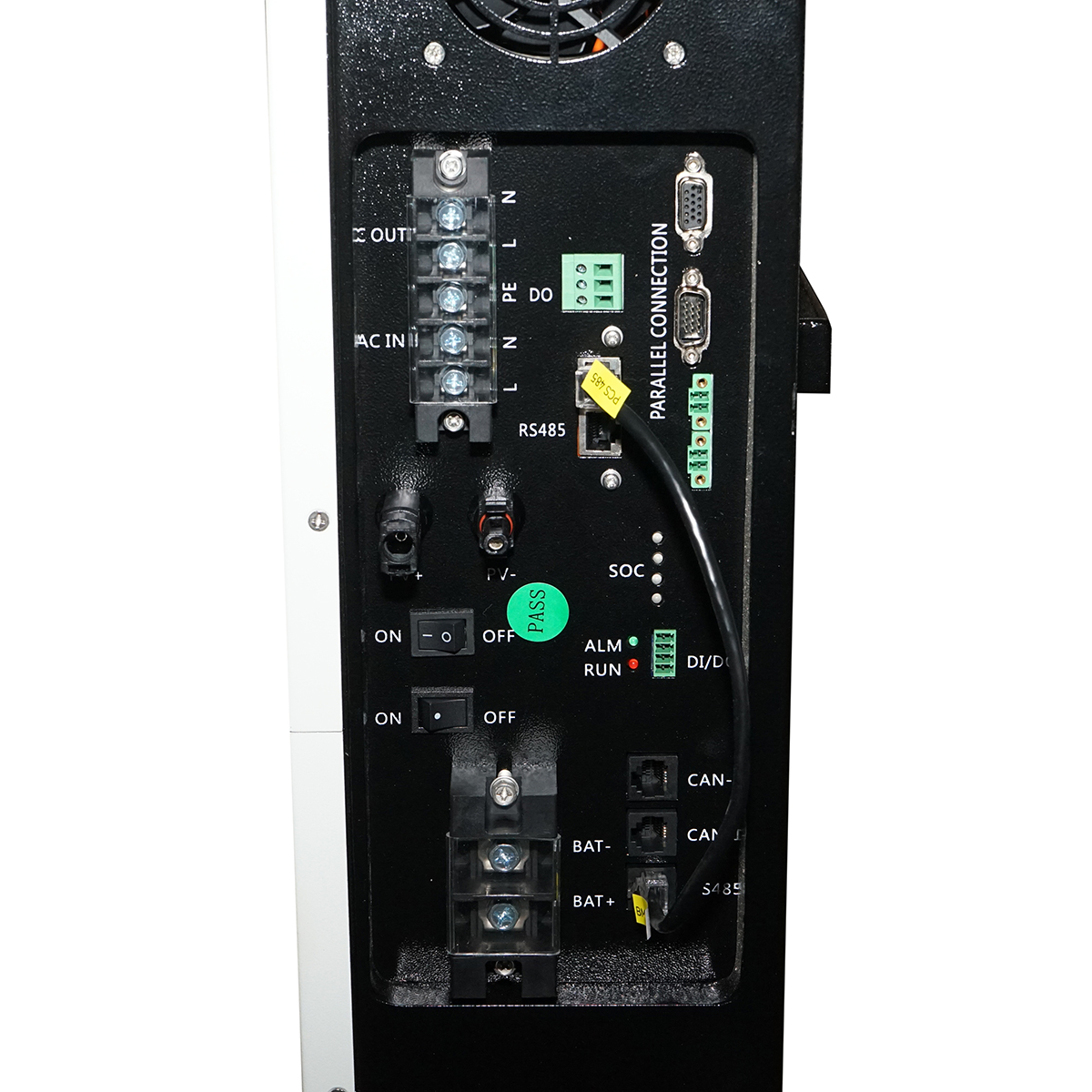 Sistem solar All-in-One cu invertor hibrid 5kW ON/OFF GRID monofazic, baterie integrata Li-ion 10.24kWh LiFePO4 51.2V 200Ah IP54 - imagine 6