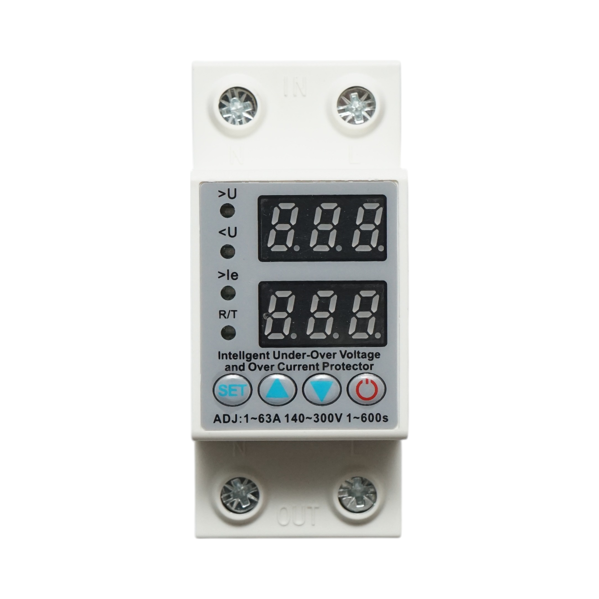 Releu siguranta digital 63A 2P 140-300V protectie subtensiune, supratensiune, supracurent Suntree