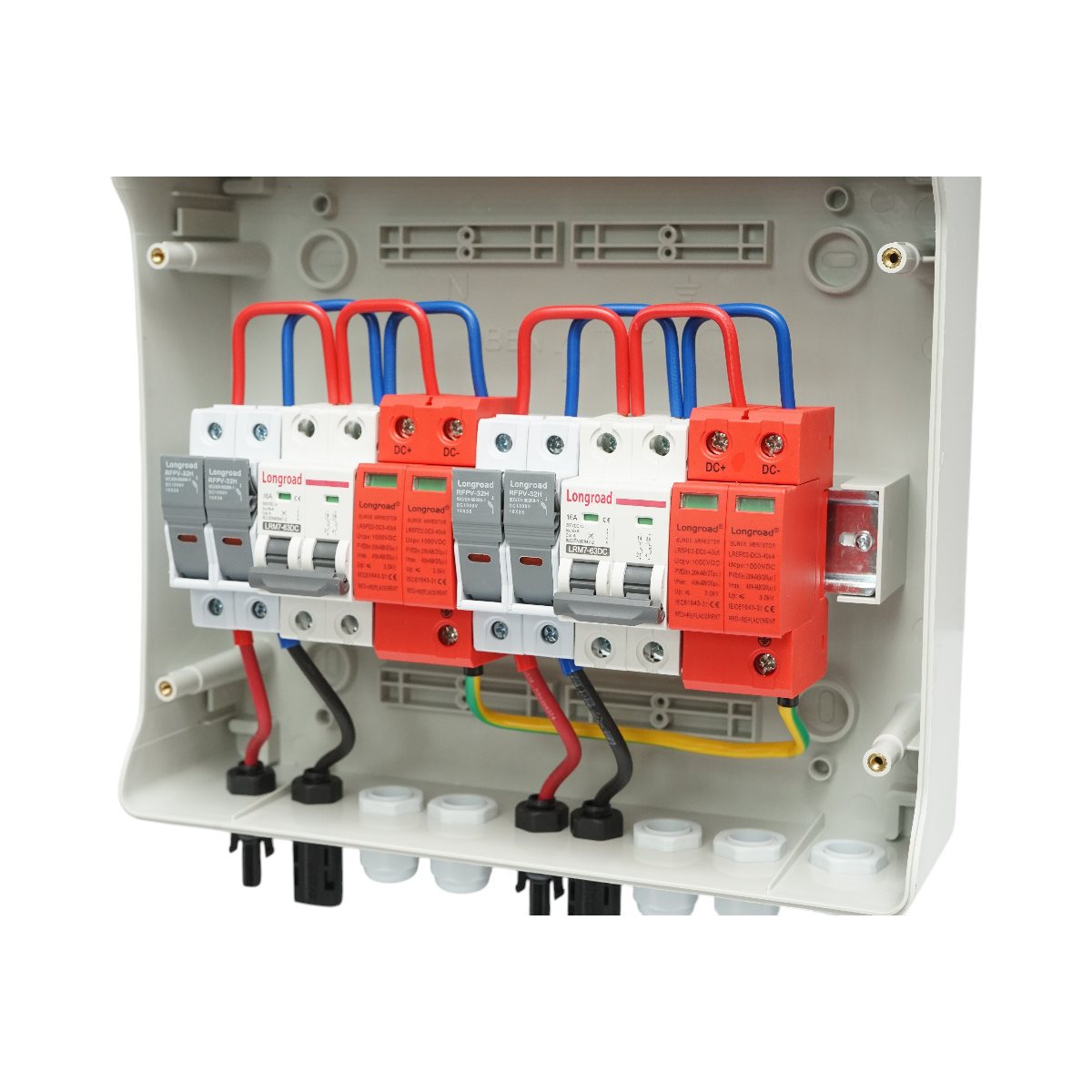 Tablou sigurante echipat 10KW DC sistem fotovoltaic 2 stringuri ON/OFF GRID IP65 Breckner Germany - imagine 6