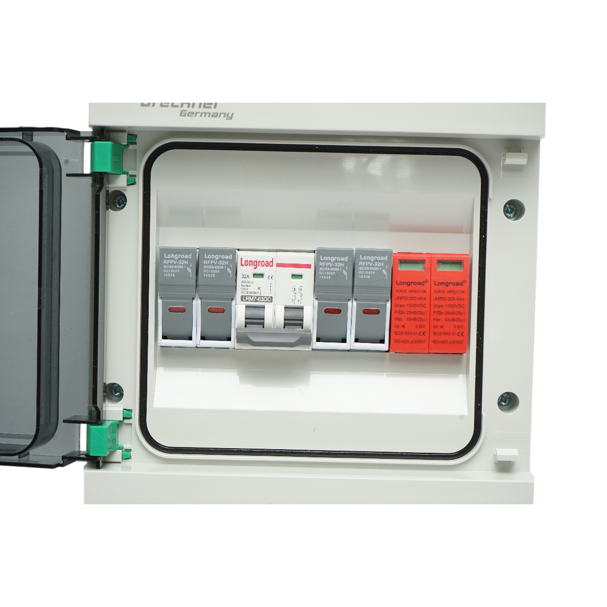 Tablou sigurante echipat 6KW DC sistem fotovoltaic 2 stringuri ON/OFF GRID Breckner Germany - imagine 3