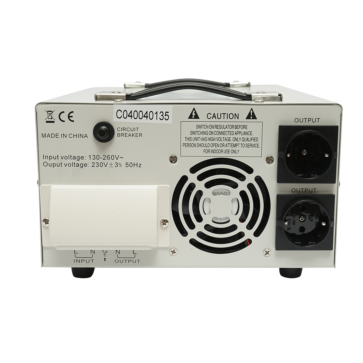 Stabilizator automat de tensiune 5200VA cu servomotor monofazat, 2 prize schuko 230V, afisaj LCD Breckner Germany - imagine 5