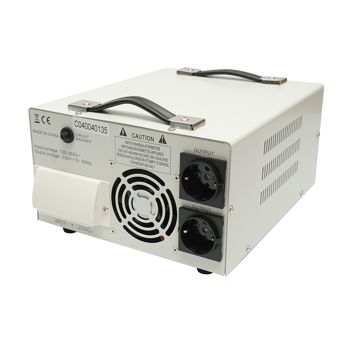 Stabilizator automat de tensiune 5200VA cu servomotor monofazat, 2 prize schuko 230V, afisaj LCD Breckner Germany - imagine 3