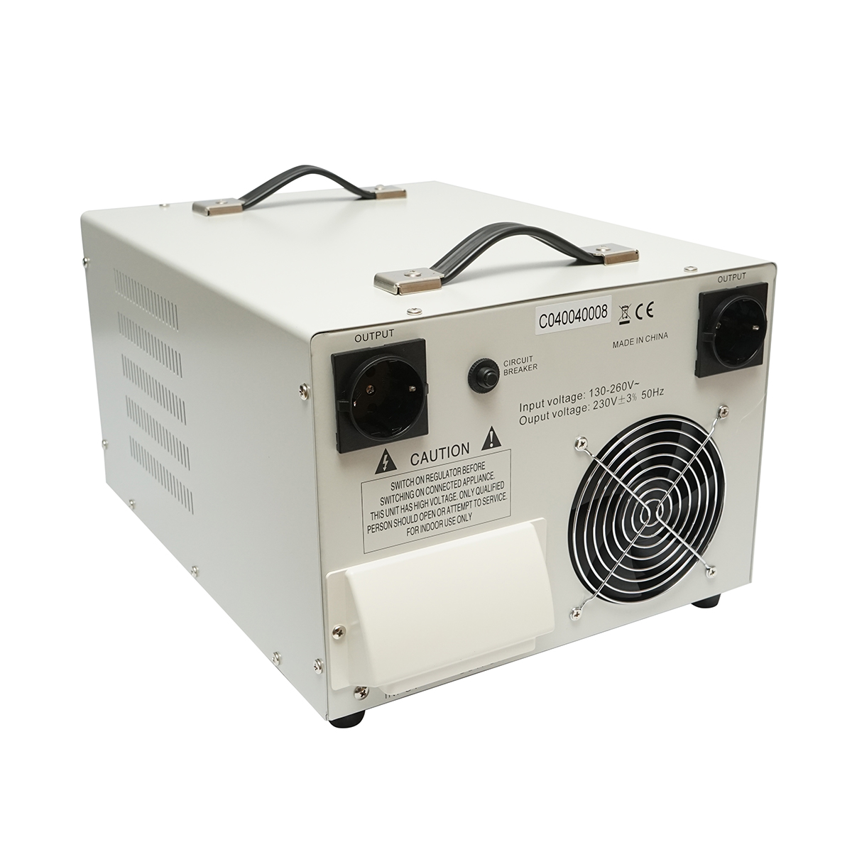 Stabilizator automat de tensiune 10.5KVA cu servomotor monofazat, 2 prize schuko 230V, afisaj LCD Breckner Germany - imagine 3