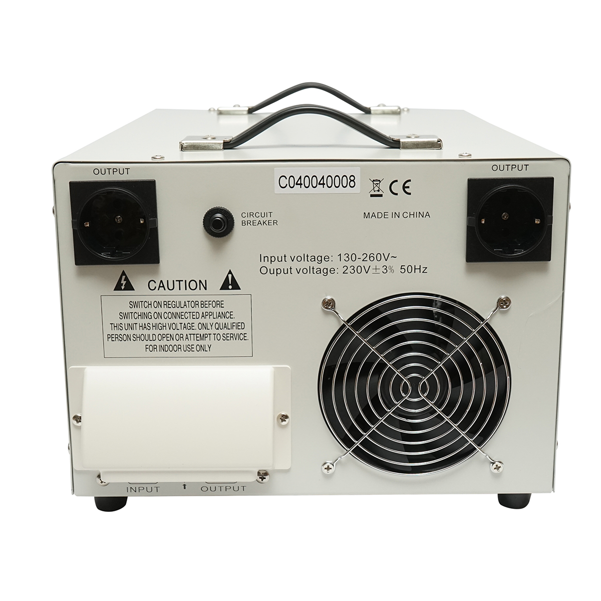 Stabilizator automat de tensiune 10.5KVA cu servomotor monofazat, 2 prize schuko 230V, afisaj LCD Breckner Germany - imagine 4