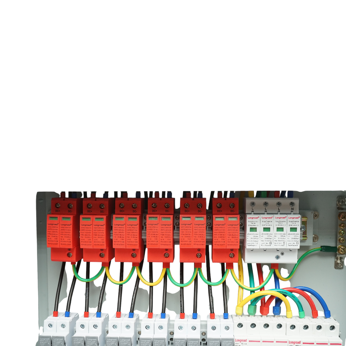 Tablou sigurante de protectie echipat 380V pentru sisteme fotovoltaice 20-30KW DC/AC cu 6 siruri/stringuri IP65 - imagine 5