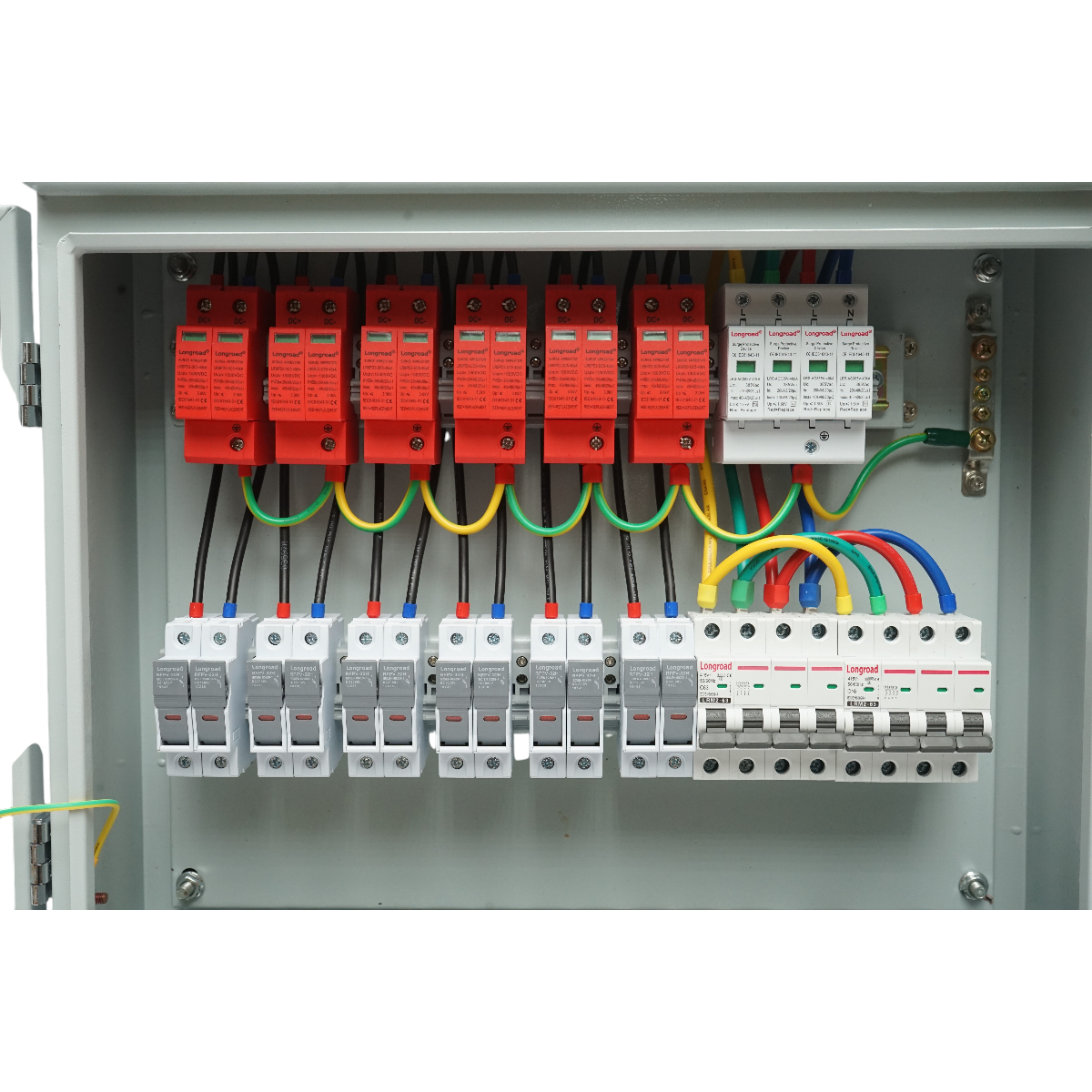 Tablou sigurante de protectie echipat 380V pentru sisteme fotovoltaice 20-30KW DC/AC cu 6 siruri/stringuri IP65 - imagine 4