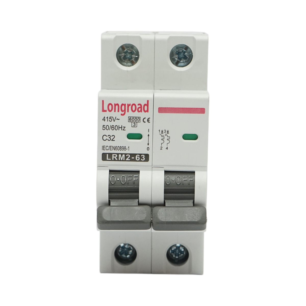 Siguranta automata intreruptor MCB 2P 32A 415VAC Longroad