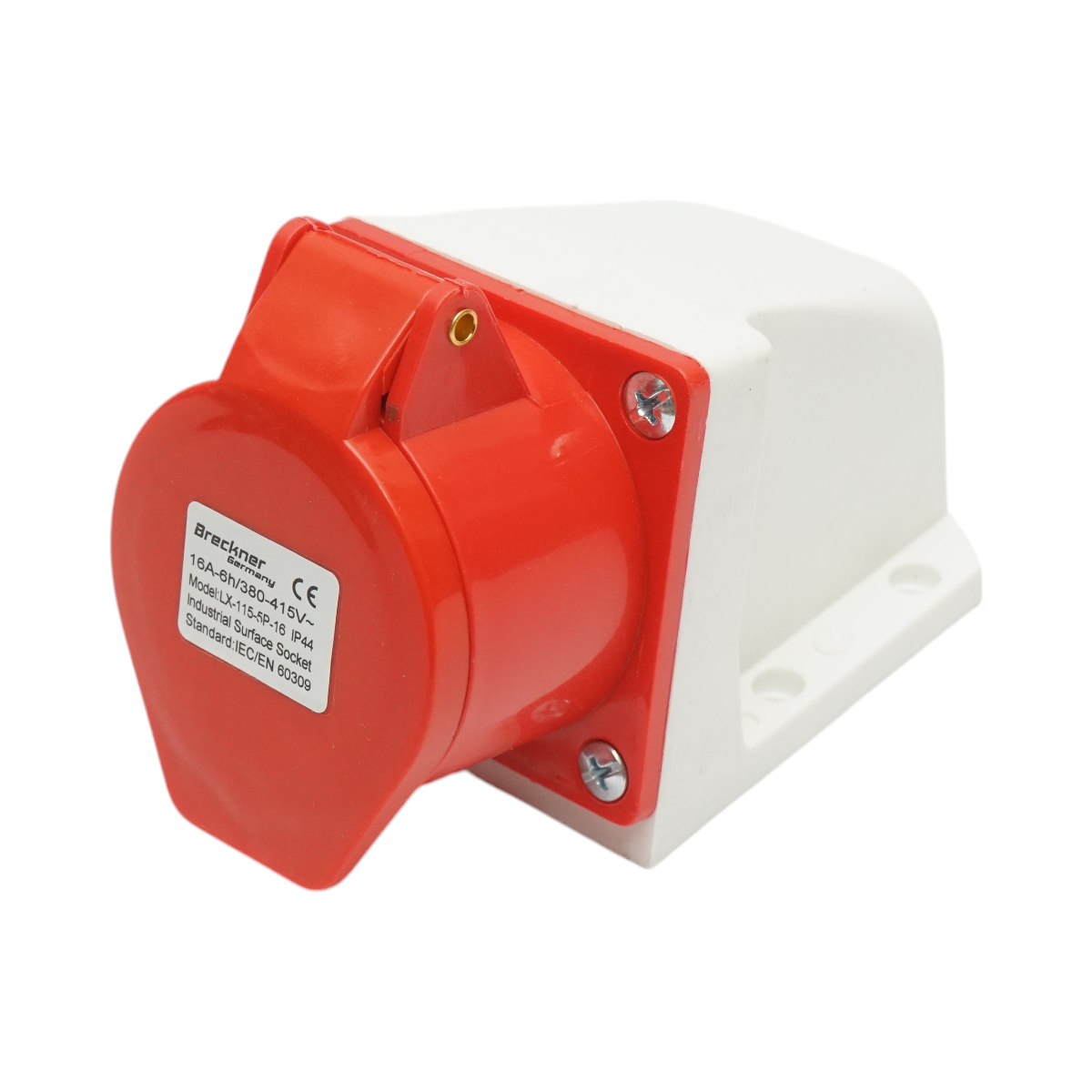 Priza industriala aparenta trifazica 16A, 380V, IP44, 6H Breckner Germany