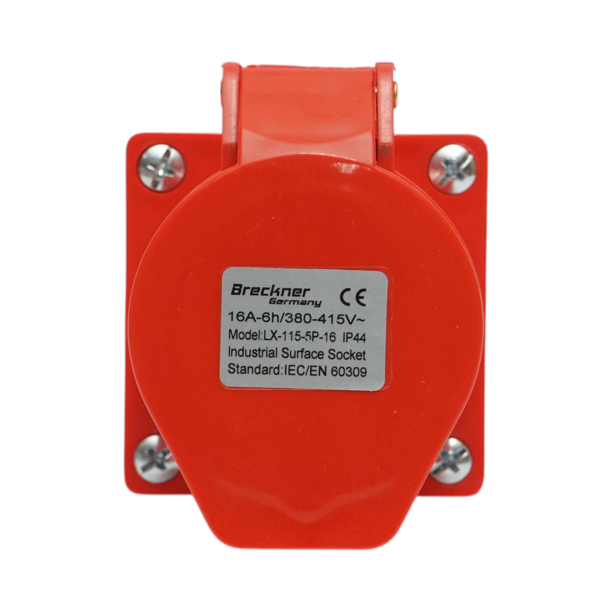 Priza industriala aparenta trifazica 16A, 380V, IP44, 6H Breckner Germany - imagine 4