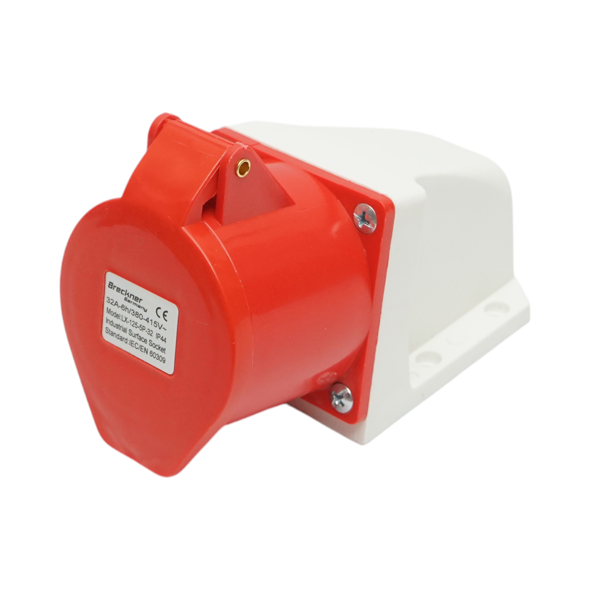 Priza industriala aparenta trifazica 32A, 380V, IP44, 6H Breckner Germany