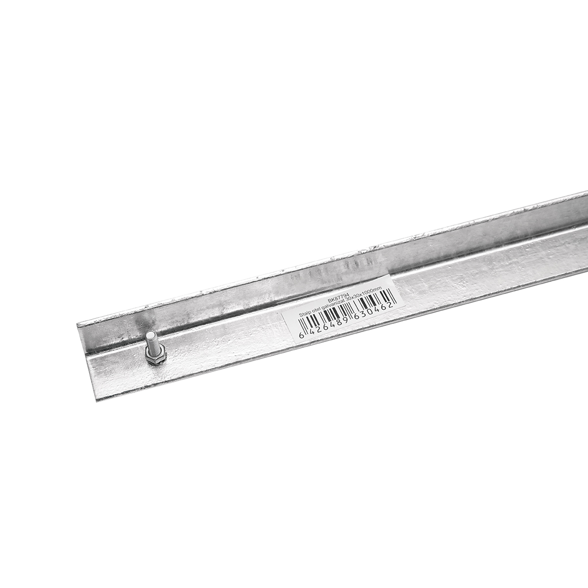 Tarus, electrod impamantare galvanizat 30x30x1000mm cu surub si piulita pentru gard electric Breckner Germany - imagine 4