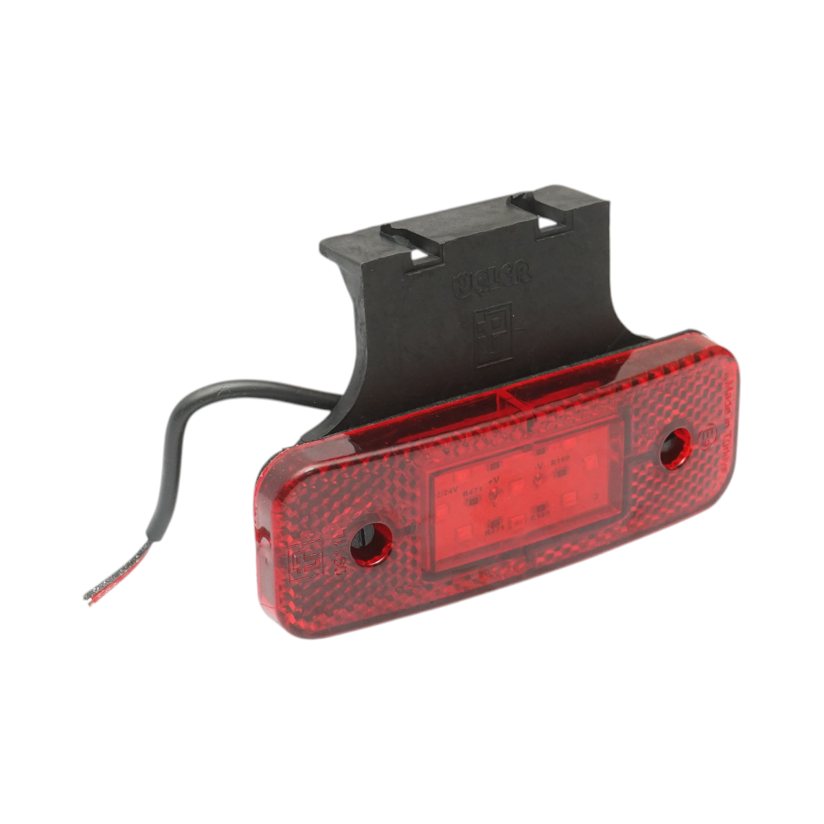 Lampa semnalizare laterala LED 12/24V rosie cu suport 115x40x15mm Breckner Germany - imagine 3