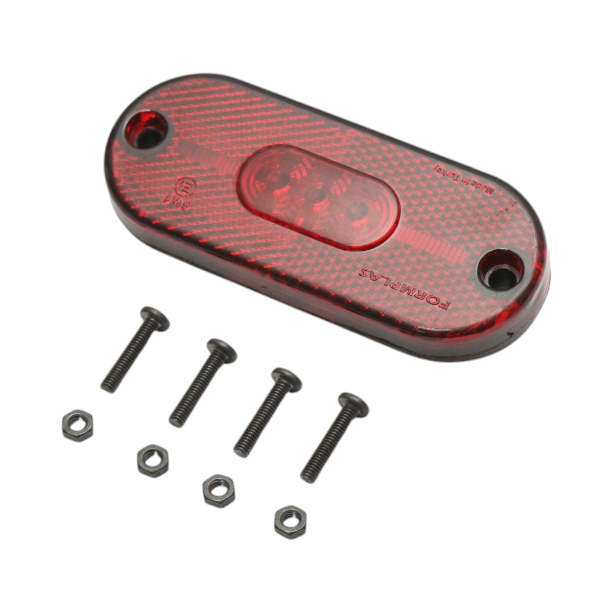 Lampa semnalizare laterala ovala LED 12/24V rosie 108x44x15mm Breckner Germany - imagine 2