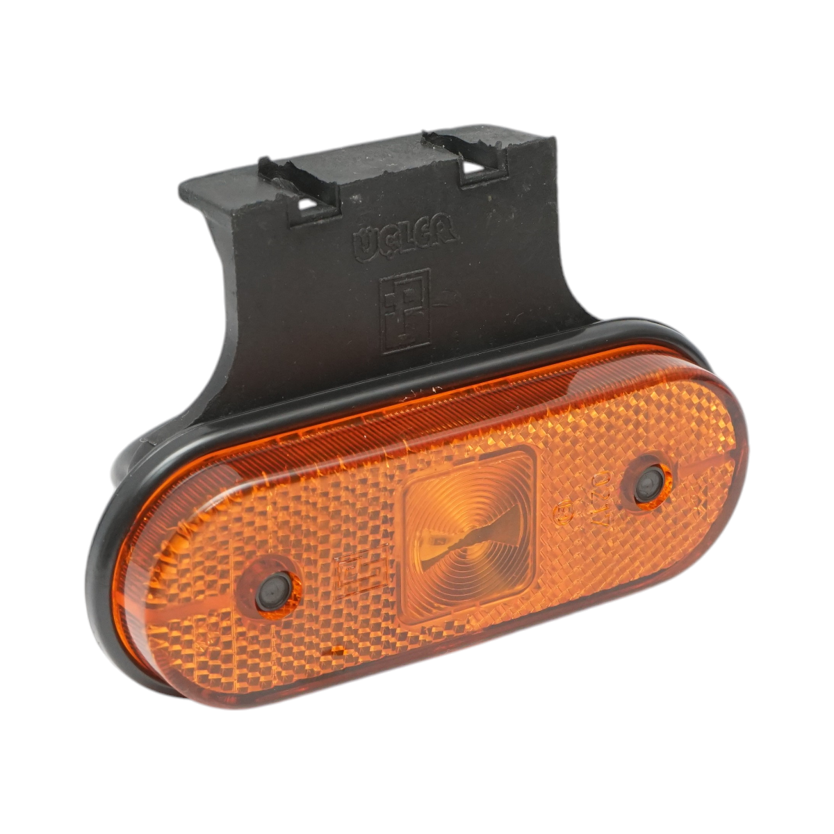 Lampa gabarit laterala ovala LED 24V galbena cu suport 118x46x19mm Breckner Germany - imagine 4