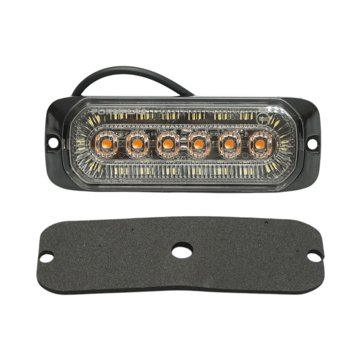 Lampa laterala stroboscopica LED 12-24V galben-alb 9 functii 132x46x19mm FR1287 - imagine 2