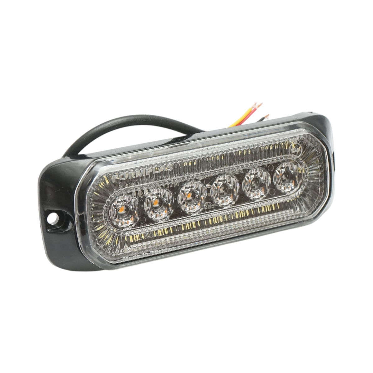 Lampa laterala stroboscopica LED 12-24V galben-alb 9 functii 132x46x19mm FR1287 - imagine 5